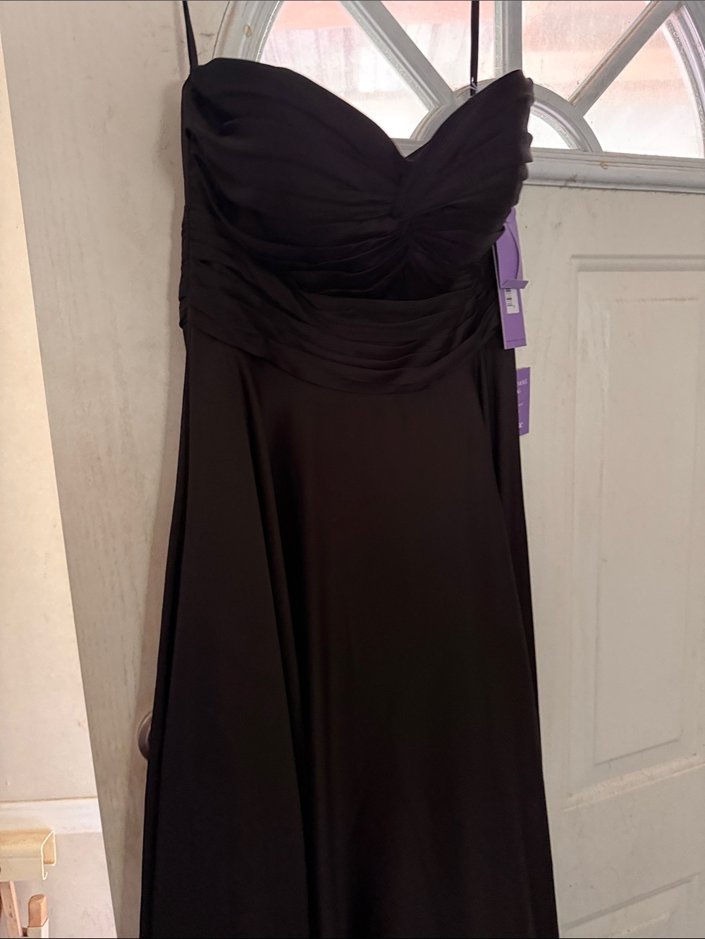 Cinderella Black Strapless Ruched Sweetheart Evening Gown